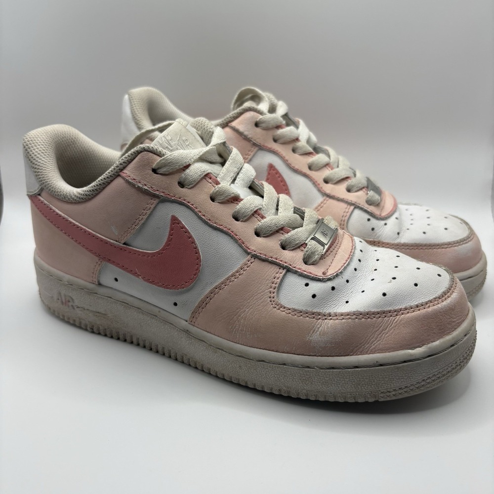 Nike Air Force 1 '07 Low Women's Size 6.5 White Pink Custom Sneakers 315115-112